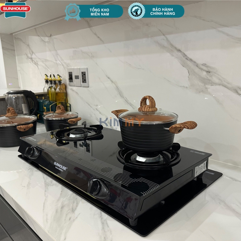 Bếp gas đôi dương kính Sunhouse SHB-31032V